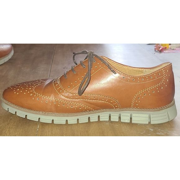 Deerstags Benton Jr Boys Dress Shoes, Brown Sz 7M Wingtips - Picture 3 of 9